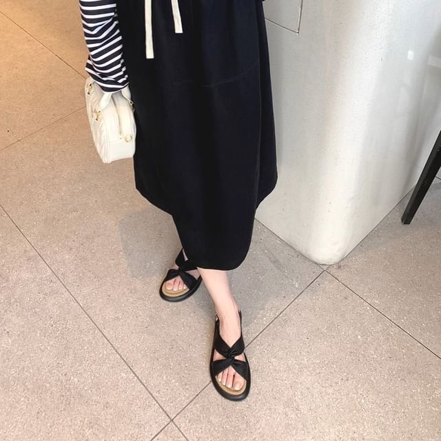 Knot Platform Sandals Slingback