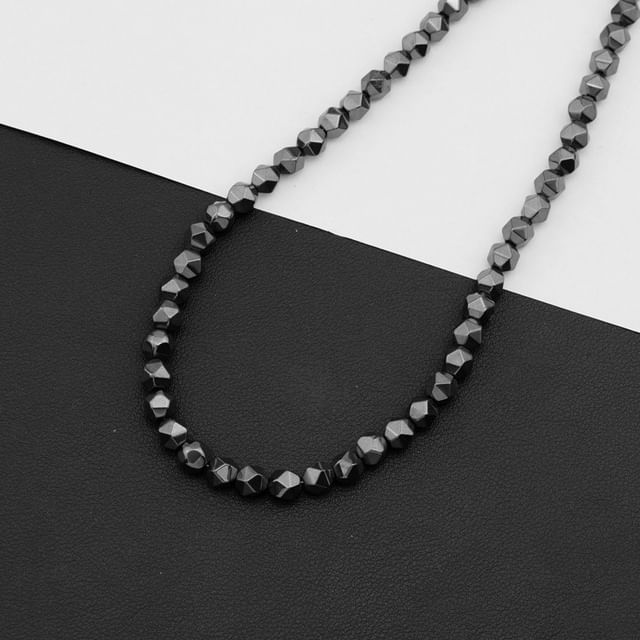 Geometric Stone Bead Necklace or Bracelet