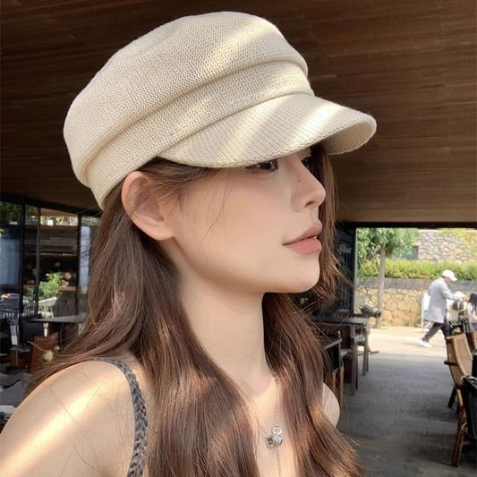 Newsboy Plain Knit Cap