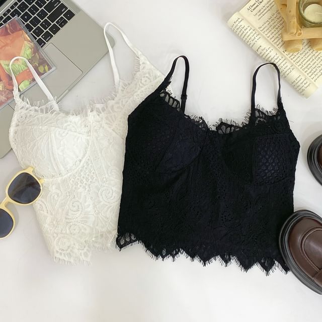 Plain Lace Bustier Top