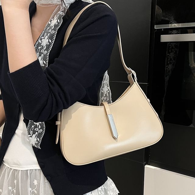 Faux Leather Shoulder Bag