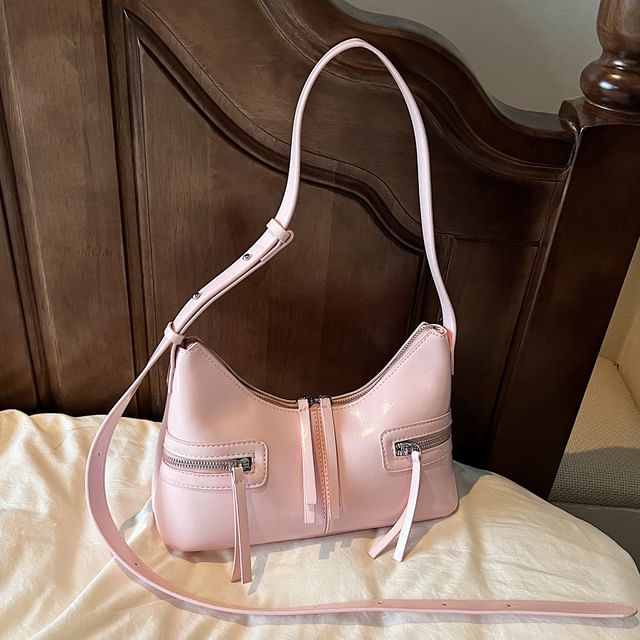 Zip Panel Shoulder Bag