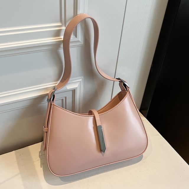 Faux Leather Shoulder Bag