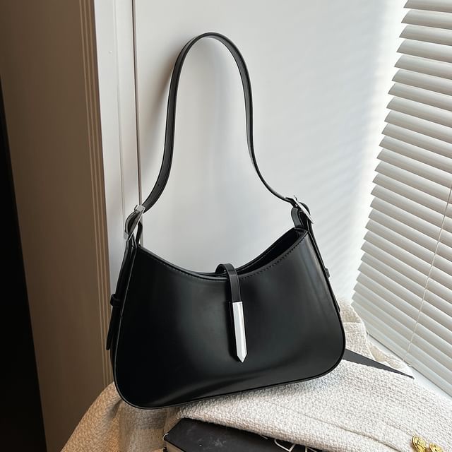 Faux Leather Shoulder Bag