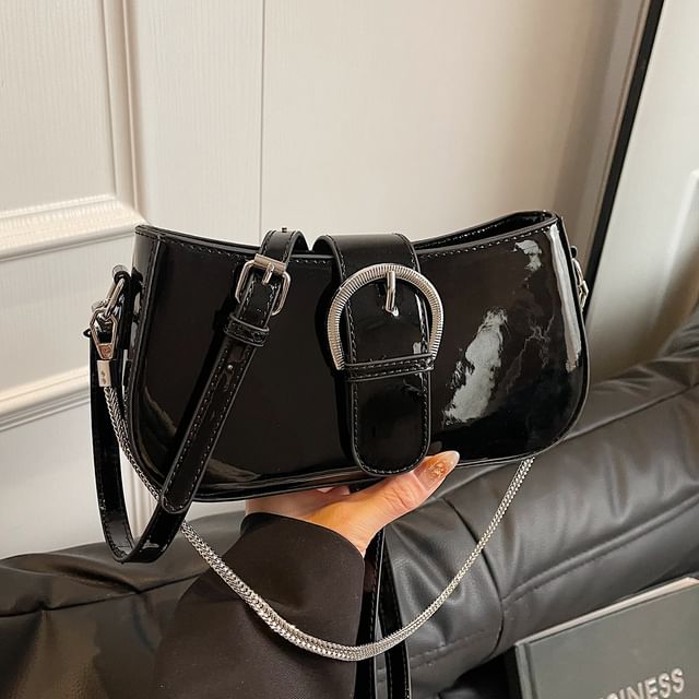 Buckled Crossbody Shoulder Bag