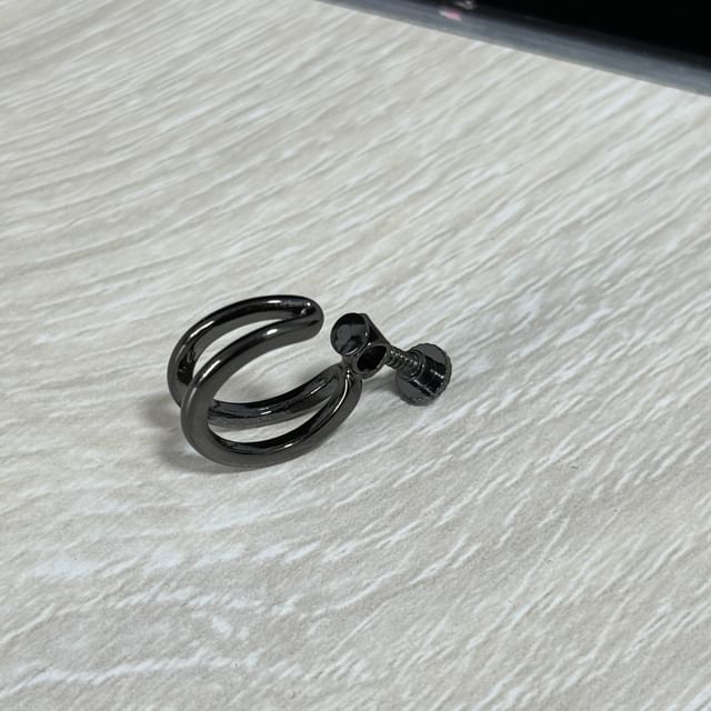 Layered Alloy Hoop Earring Set