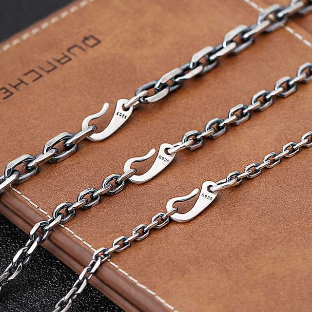 925 Sterling Silver Chain Necklace Various Designs