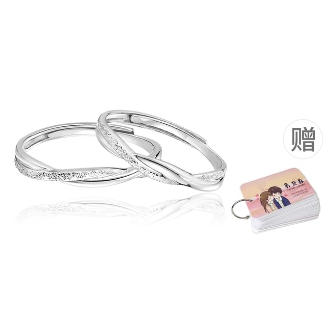 Couple Matching Set of 2 S999 Sterling Silver Open Ring Various Designs