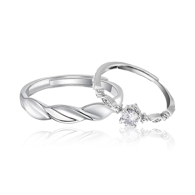 Open Ring Set for Couples - 2 Pack, Assorted Styles