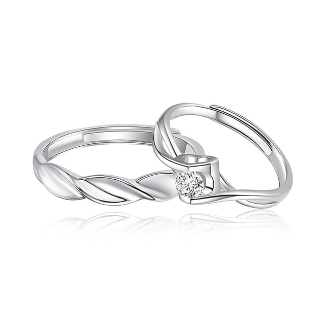 Open Ring Set for Couples - 2 Pack, Assorted Styles