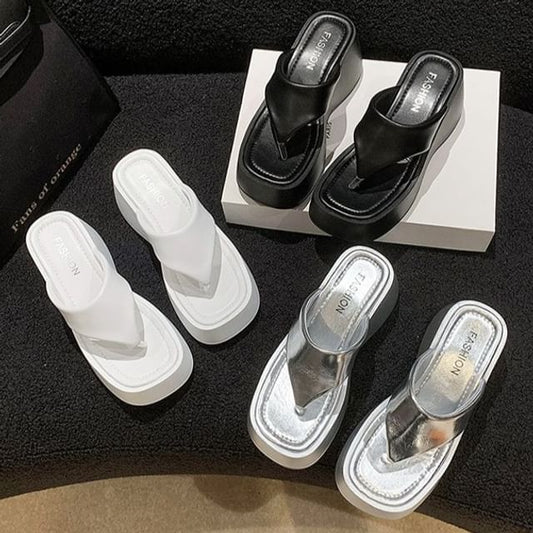 Platform Heel Wedge Flip-Flops