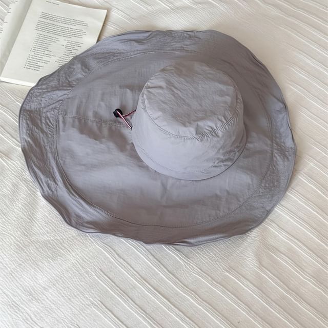 Ruffle Bucket Hat Plain Hiking