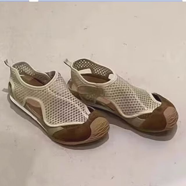 Fishnet Slip-Ons Cutout Panel