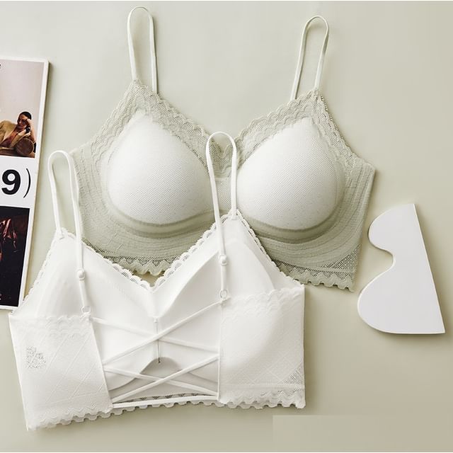 Lace Trim Bra Top