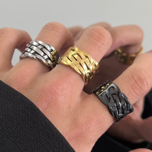 Thick Woven Band Ring