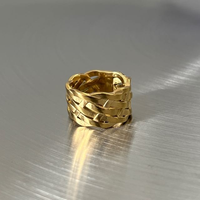 Thick Woven Band Ring