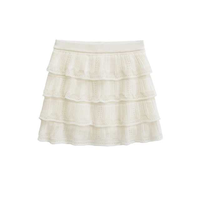 Layered Tier Mini Skirt for Low-Rise Silhouette