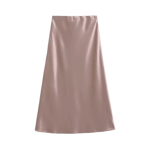 Shimmering Mermaid Maxi Skirt with High Waist