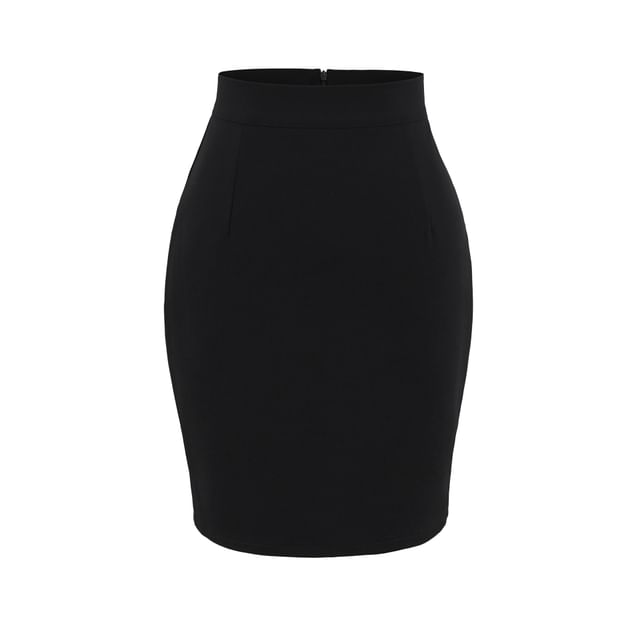 Sleek Pencil Mini Skirt with High-Rise Fit
