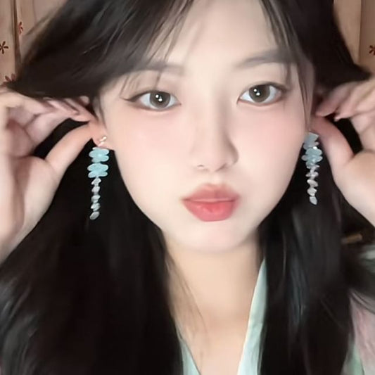 Dangle Earring Bead Alloy Floral