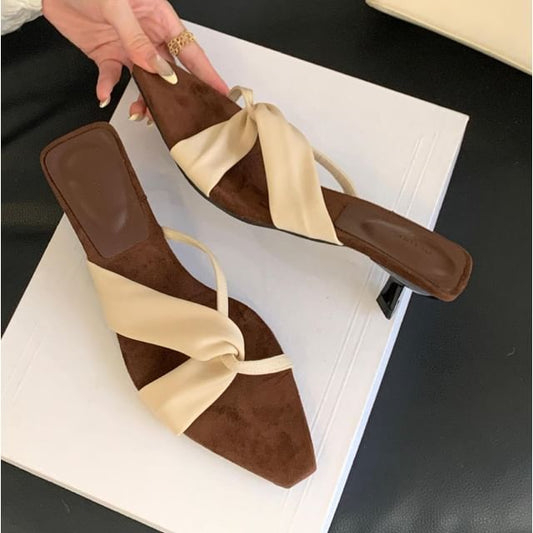 Low Heel Pointy Sandals