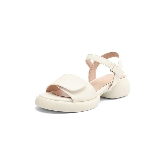 Platform Faux Leather Sandals