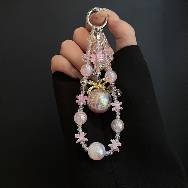with Pearl Faux Pad Phone Lanyard