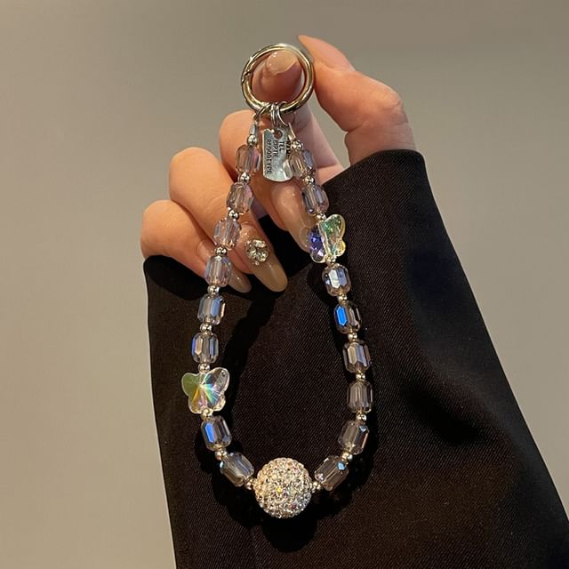 Beaded Butterfly Lanyard Phone