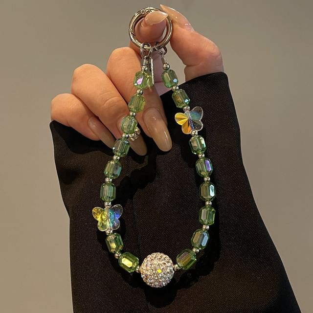 Beaded Butterfly Lanyard Phone