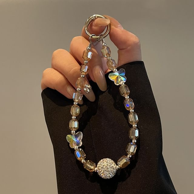 Beaded Butterfly Lanyard Phone