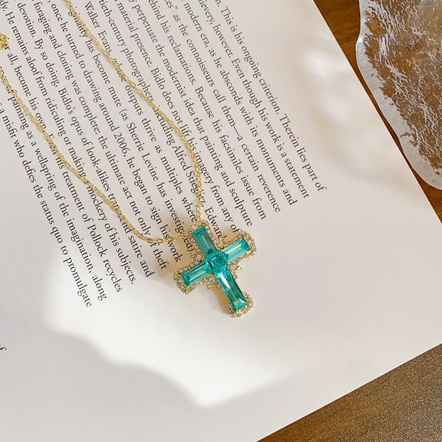 Pendant Chain Necklace Alloy Cross