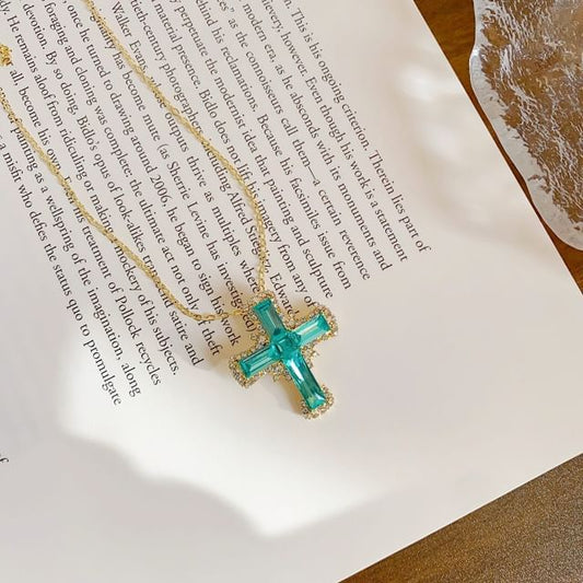 Pendant Chain Necklace Alloy Cross