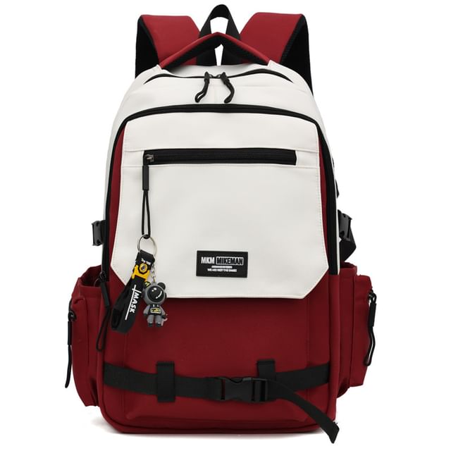 Flap Charm Lettering Bag Backpack / Set