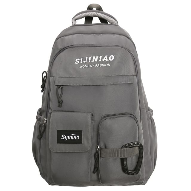 / Charm Bag Lettering Twisted Backpack Set