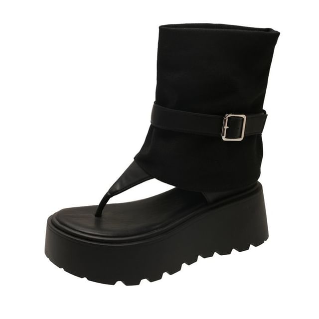 Boots Short Platform Thong