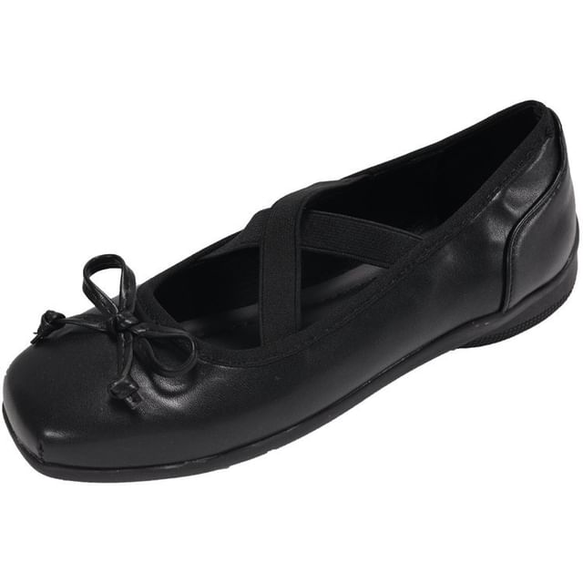 Bow Toe Ballet Flats Square