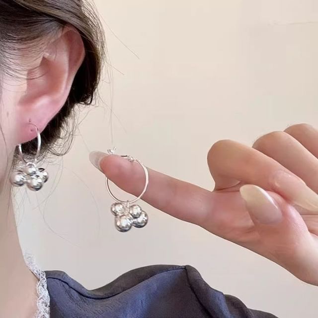 Bead Earring Alloy Polished Drop