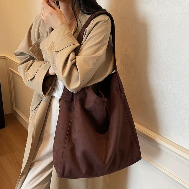 Suede Bag Faux Tote
