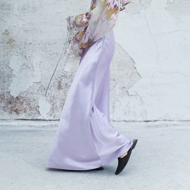 High-Rise Maxi A-Line Skirt