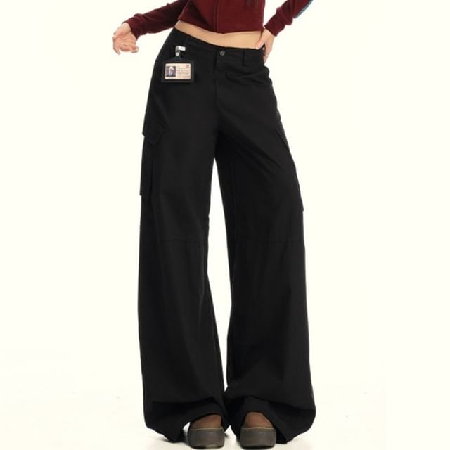 Low Waist Plain Baggy Cargo Pants (Various Designs)