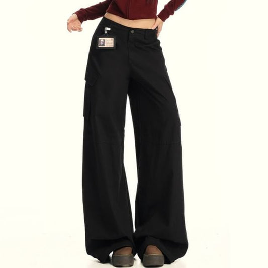 Low Waist Plain Baggy Cargo Pants (Various Designs)