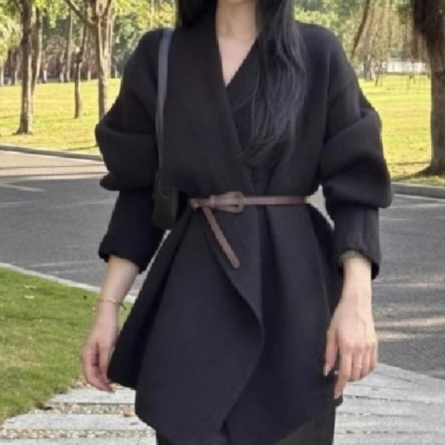 Asymmetrical Open Front Cardigan