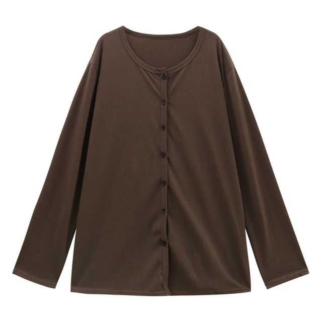 Round Neck Cardigan with Scoop Tank Top