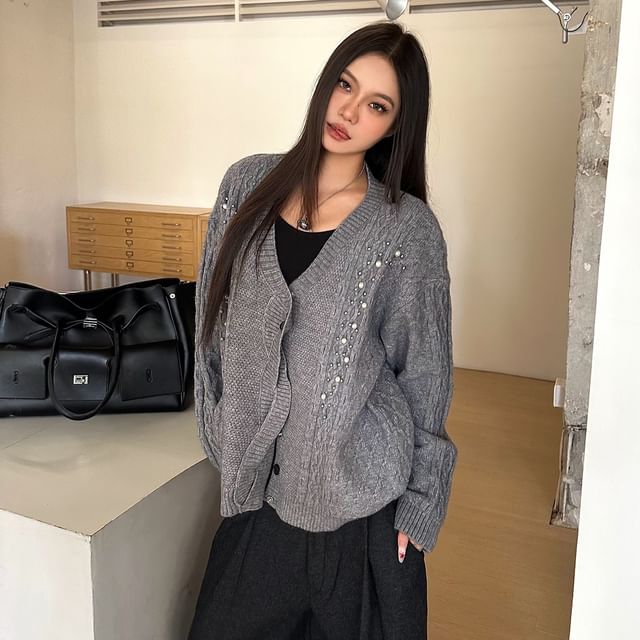 Beaded Embellished Cardigan