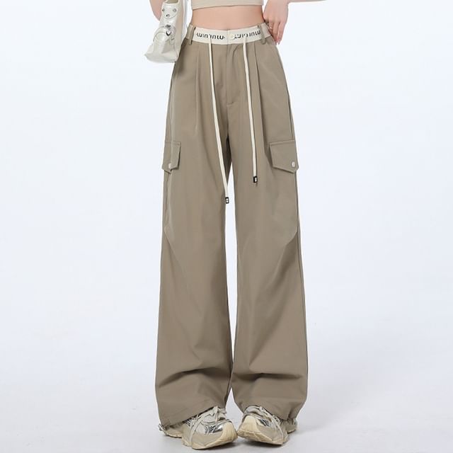 High Rise Wide Leg Cargo Pants (Various Designs)