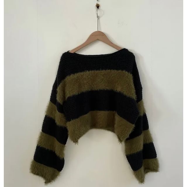 Striped Bateau Neck Jumper