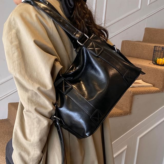Faux Leather Crossbody Shoulder Bag