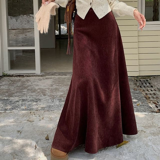 High-Rise Maxi A-Line Skirt