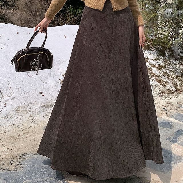 High-Rise Maxi A-Line Skirt