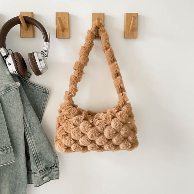 Fluffy Plain Shoulder Bag